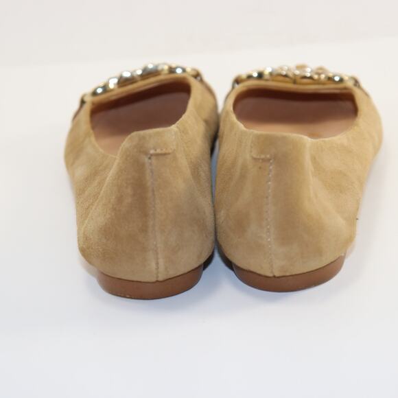 ALDO Tan Suede Chain Detail Loafers Flats Size 37 (US 6.5-7) - Picture 4 of 6